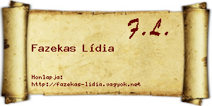 Fazekas Lídia névjegykártya